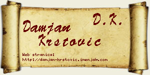 Damjan Krstović vizit kartica